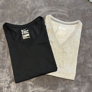 BUNDLE- TWO Nike V neck Women’s tees